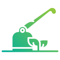 Hoe. This is a vector single icon with a solid gradient style. It is suitable for any purpose, such as website design, mobile app design, logo design, etc.