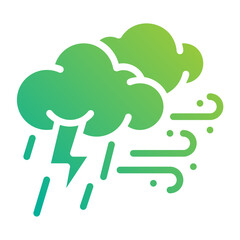 Rain cloud. This is a vector single icon with a solid gradient style. It is suitable for any purpose, such as website design, mobile app design, logo design, etc.