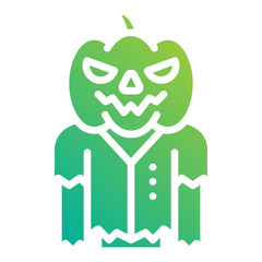 Scarecrow. This is a vector single icon with a solid gradient style. It is suitable for any purpose, such as website design, mobile app design, logo design, etc.