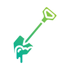 Shovel. This is a vector single icon with a solid gradient style. It is suitable for any purpose, such as website design, mobile app design, logo design, etc.