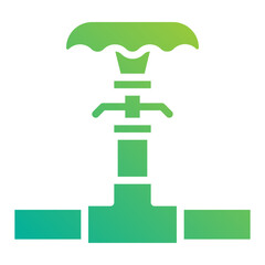 Sprinkler. This is a vector single icon with a solid gradient style. It is suitable for any purpose, such as website design, mobile app design, logo design, etc.
