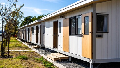 災害時の仮設住宅　