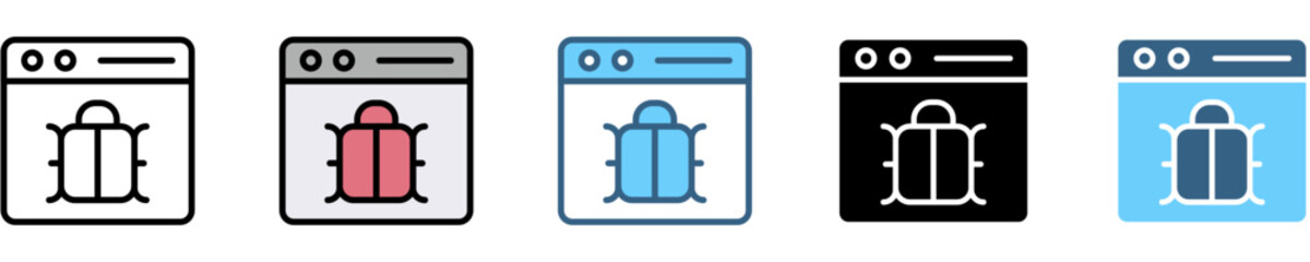 SOFTWARE TESTING icon with multiple style