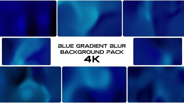 Motion backgrounds pack of 4k blue gradient blur backgrounds. Ideal for videos, presentations, slideshows, and digital projects needing a modern touch.