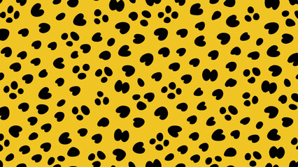 Seamless cheetah print vector pattern. Repeating animal skin background design, wild feline texture, safari style