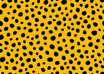 Seamless cheetah print vector pattern. Repeating animal skin background design, wild feline texture, safari style © azad