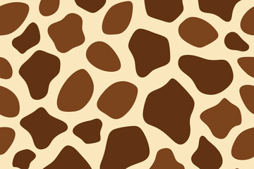 Seamless giraffe print vector pattern. Repeating animal skin texture design, wild savannah background, nature style