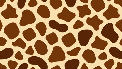 Seamless giraffe print vector pattern. Repeating animal skin texture design, wild savannah background, nature style