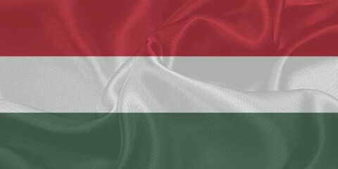Hungary Flag Waving in The Wind