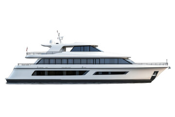 Luxury yacht adventure coastal waters marine vessel nautical environment side view escape to serenity