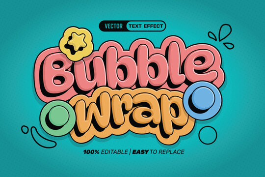 Bubble Wrap Vector Text Effect
