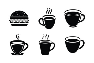 Obraz premium Flat Hamburger Icon in Clean Style
