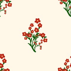 Seamless watercolour and unique floral pattern background for covers, notes, Soft backgrounds colour. Watercolour art work. Flower stalk. Colourful flower.