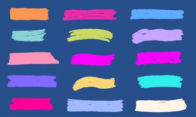 text banner brush background for label collection set