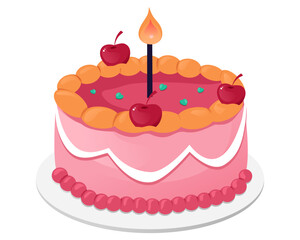 birthday cake with candles