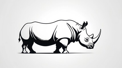 Obraz premium rhino vector illustration