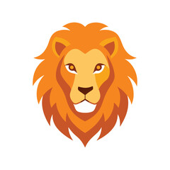 lion head colour vector illustration