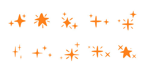 Naklejka premium Hand Drawn Sparkle Vector