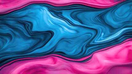 Obraz premium Abstract swirling fluid art in vibrant pink and blue hues