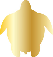 Golden Sea Turtle Silhouette Icon