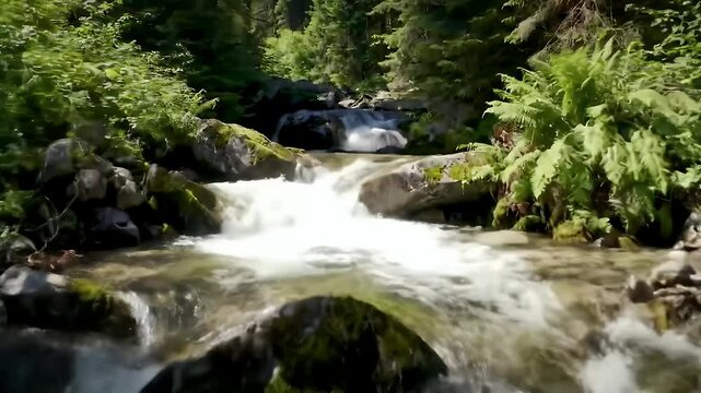 mountain stream in the forest