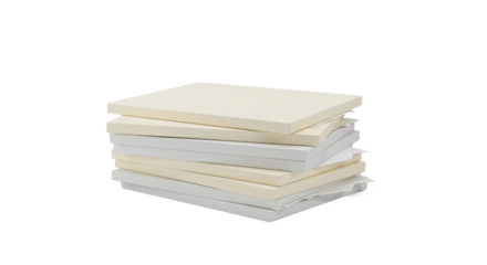 Professional 3D illustration showcasing stacked printer paper packs, cleanly isolated on a white background. Suitable for print and office themes.