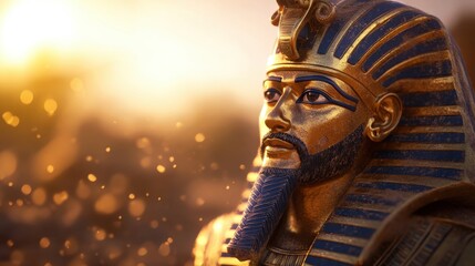 Obraz premium Ancient egypt king tut statue