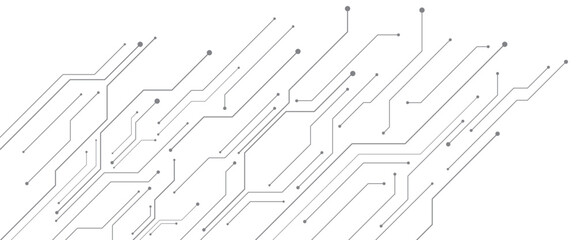 Vector abstract digital technology with tech lines banner design 