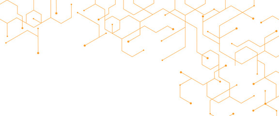 Vector geometric abstract molecule background for medicine science technology background with hexagons