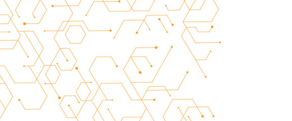 Vector geometric abstract molecule background for medicine science technology background with hexagons