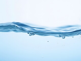 Calm and serene image of clear water. A minimalistic approach highlighting the purity and freshness of water