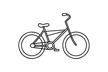 Fototapeta premium Vintage bicycle clip art silhouette vector art illustration on white background
