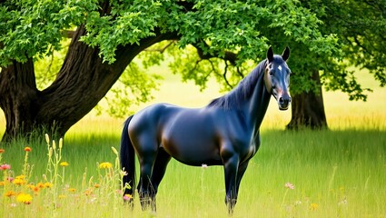 horse in the field