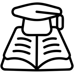 Graduation education Line Icon