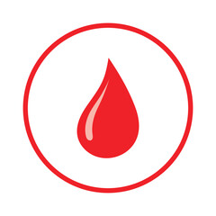 Single Blood Droplet Icon  Medical, Healthcare  Life Symbol 