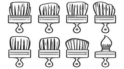 big single paint brush line art sketch