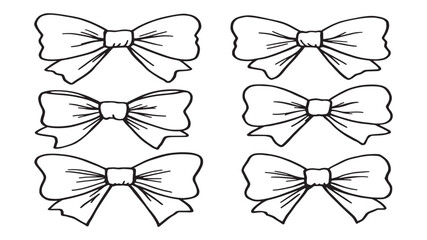 Obraz premium Bow line art simple elegant design