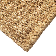 Elegant Straw Beach Mat with a Natural Handwoven Te Isolated on Transparent Background