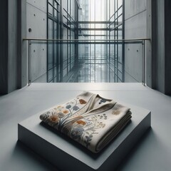 A a glass elevator shaft
