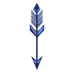 Contemporary Arrow with Precise Geometric Lines Isolated on Transparent Background