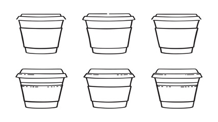 coffee to-go cup line art sketch