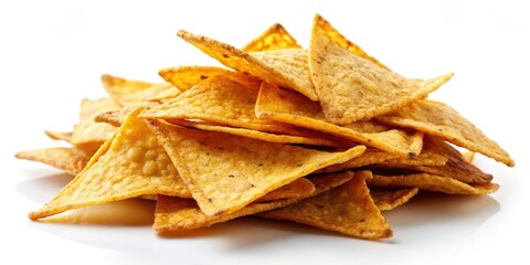 Crunchy tortilla chip stack , snack, chip