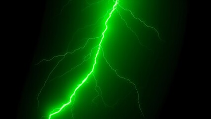 green lightning in the night sky