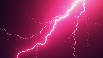 pink lightning in the night sky