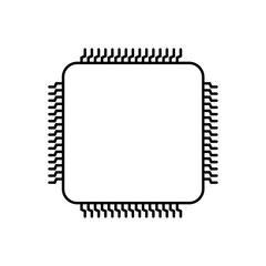 Microchip Technology High-Resolution Vector Illustration of a Microprocessor