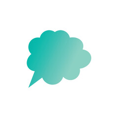 Stylized bubble chat logo vector and symbol