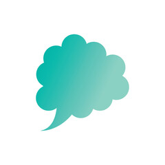 Stylized bubble chat logo vector and symbol