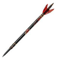 A Lacquered Arrow with Japanese Oni Claws Feudal Fo Isolated on Transparent Background