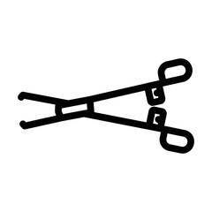 forceps surgeon line icon vector illustration