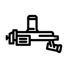 headlamp surgeon line icon vector illustration